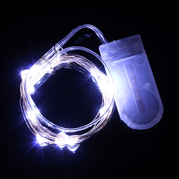 2M 20 LED Battery Operated Silver Wire String Fairy Lights Wedding Xmas Decor eBay