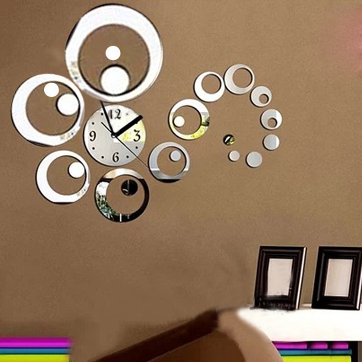 10 style trendy diy 3d horloge murale moderne pendule decor miroir ...