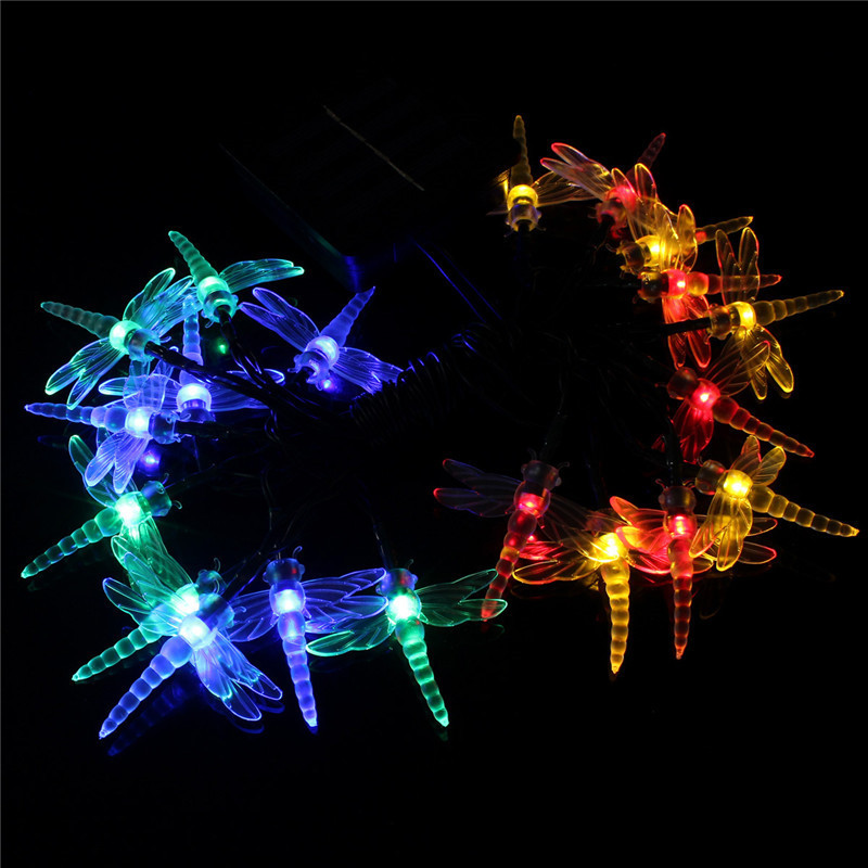 Set of 20 Solar String Fairy Butterfly Dragonfly LED Garden Xmas Lights Lanterns eBay