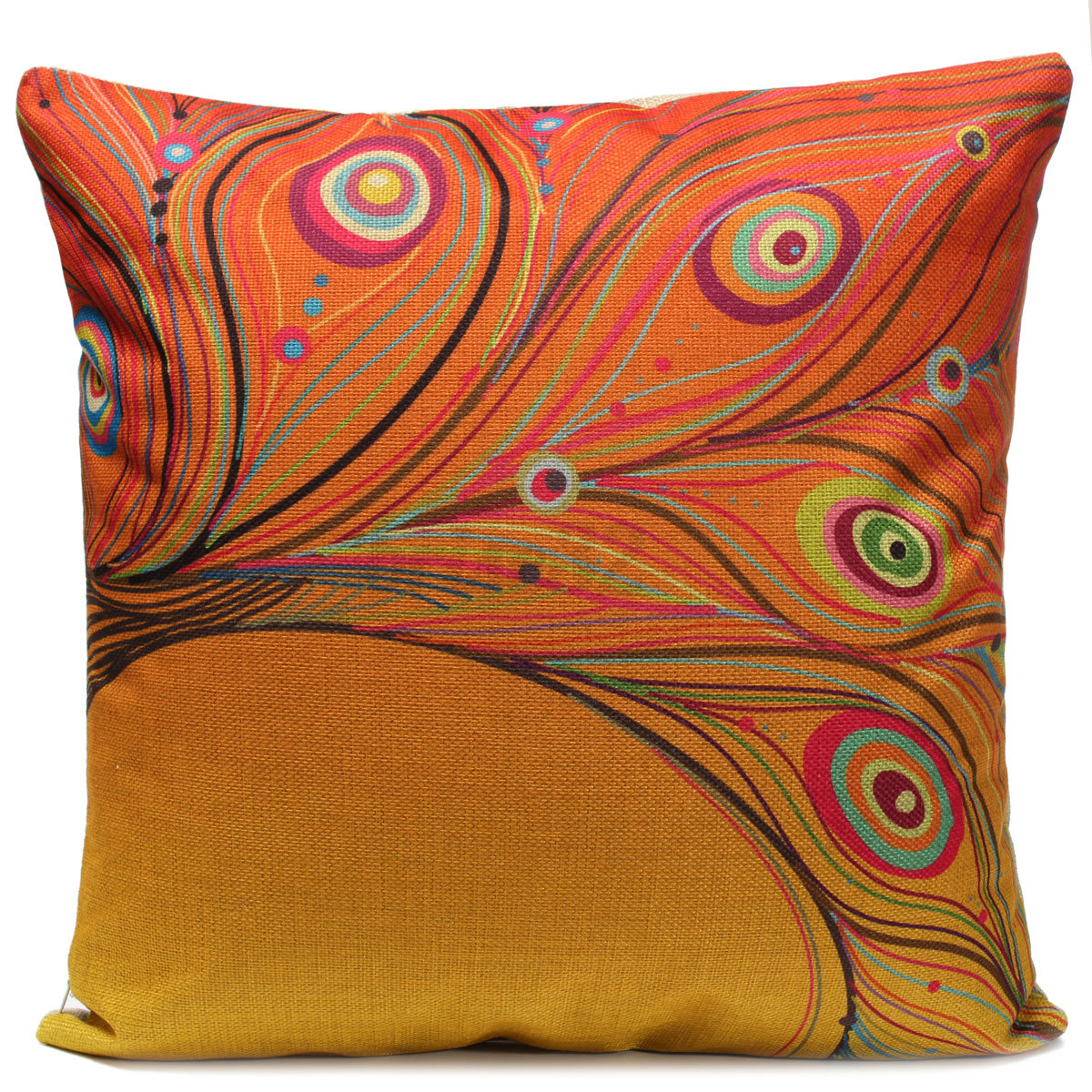 Leaves Feather Linen Cotton Cushion Cover Throw Pillow Case Home Sofa Car Decor eBay