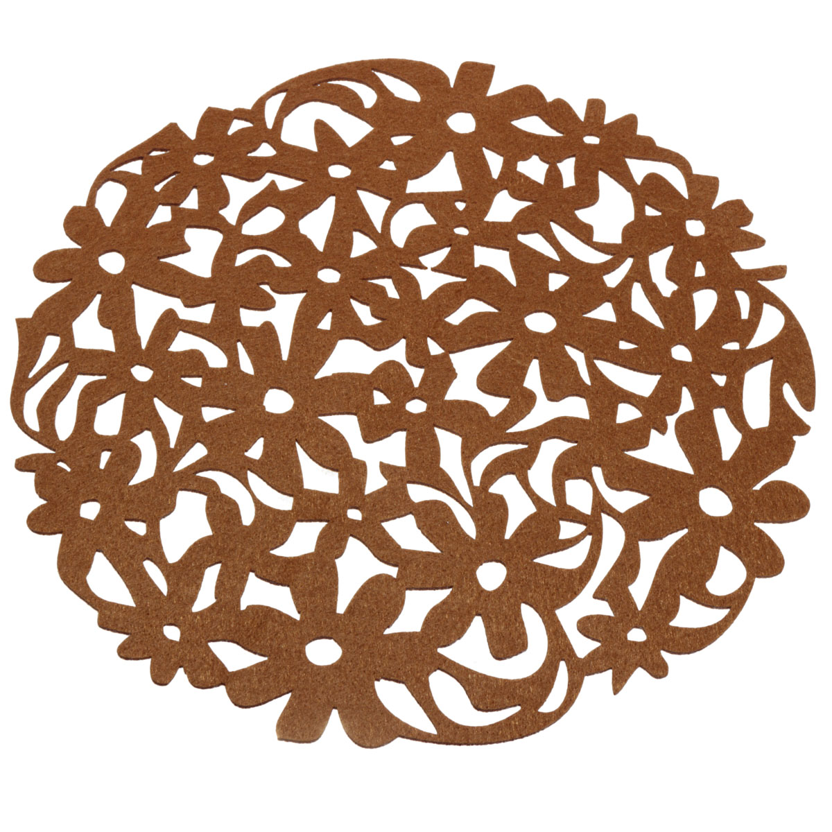 Round Laser Cut Flower Felt Placemats Kitchen Dinner Table Mats 30x30cm
