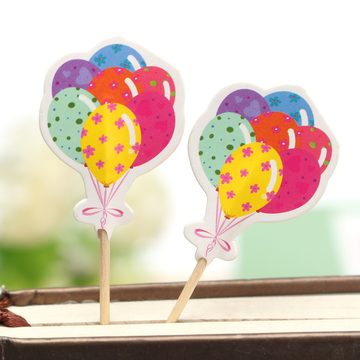 12 pcs Paper Birthday Party Cupcake Food Picks Sticks ...
