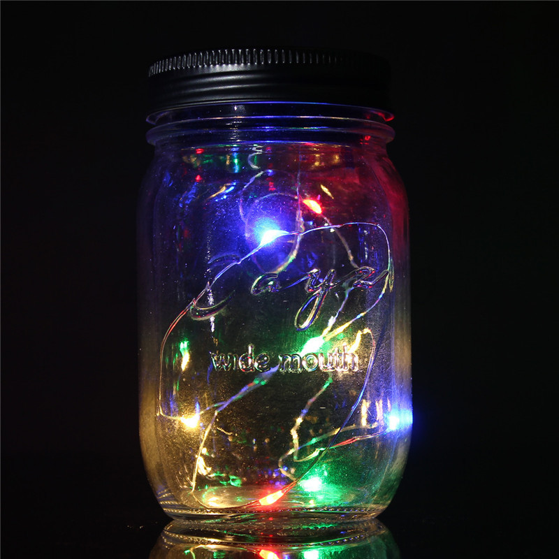 Solar Hanging Glass Jar Lamp String Light Landscape Outdoor Xmas Wedding Patry eBay