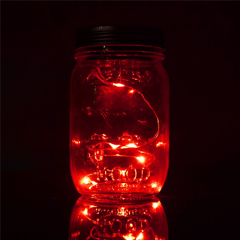Solar Hanging Glass Jar Lamp String Light Landscape Outdoor Xmas Wedding Patry eBay