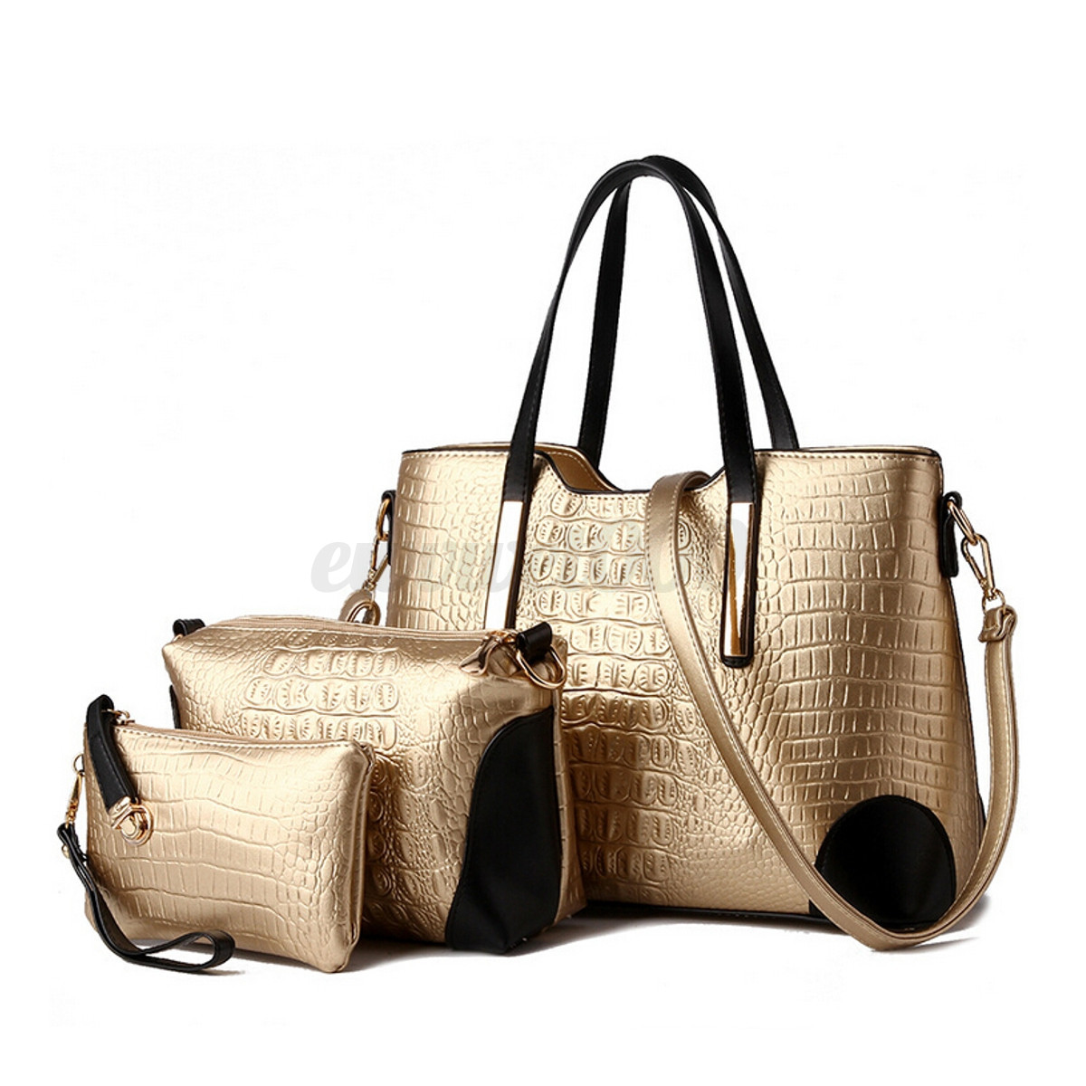 3PCS/Set Fashion Women Ladies Handbag Shoulder Bag Tote Purse Leather Messenger eBay