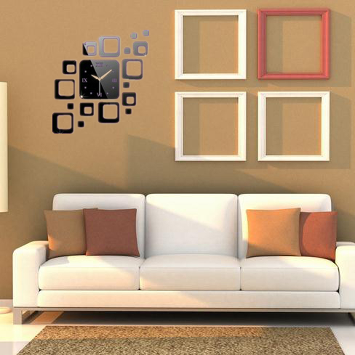 10 style trendy diy 3d horloge murale moderne pendule decor miroir ...