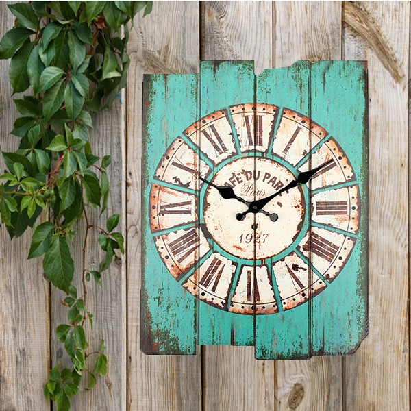 Reloj pared vintage grande rústico shabby casa habitación oficina ...