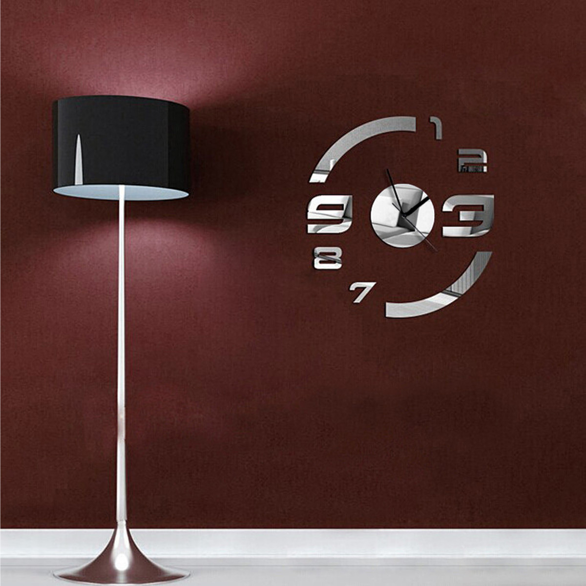 3d Modern Frameless Wall Clock Crystal Mirror Sticker Hours Diy Home 3d Modern Frameless Wall Clock Crystal Mirror Sticker