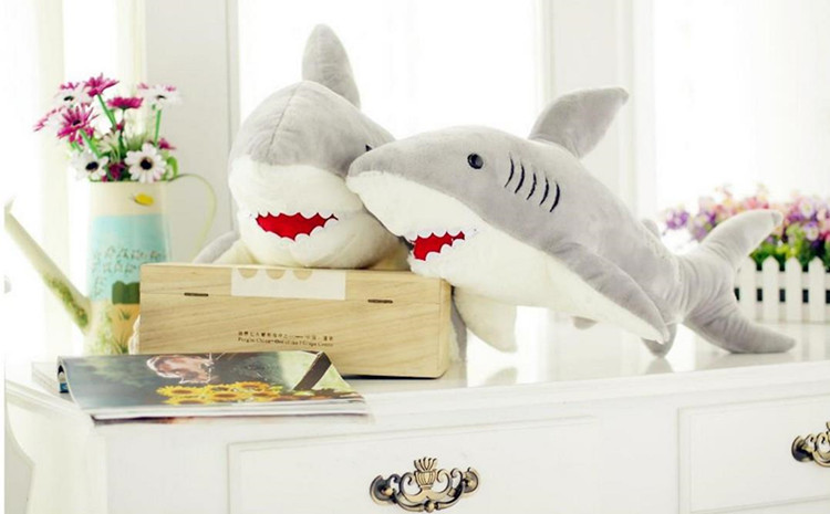 cute shark pillow