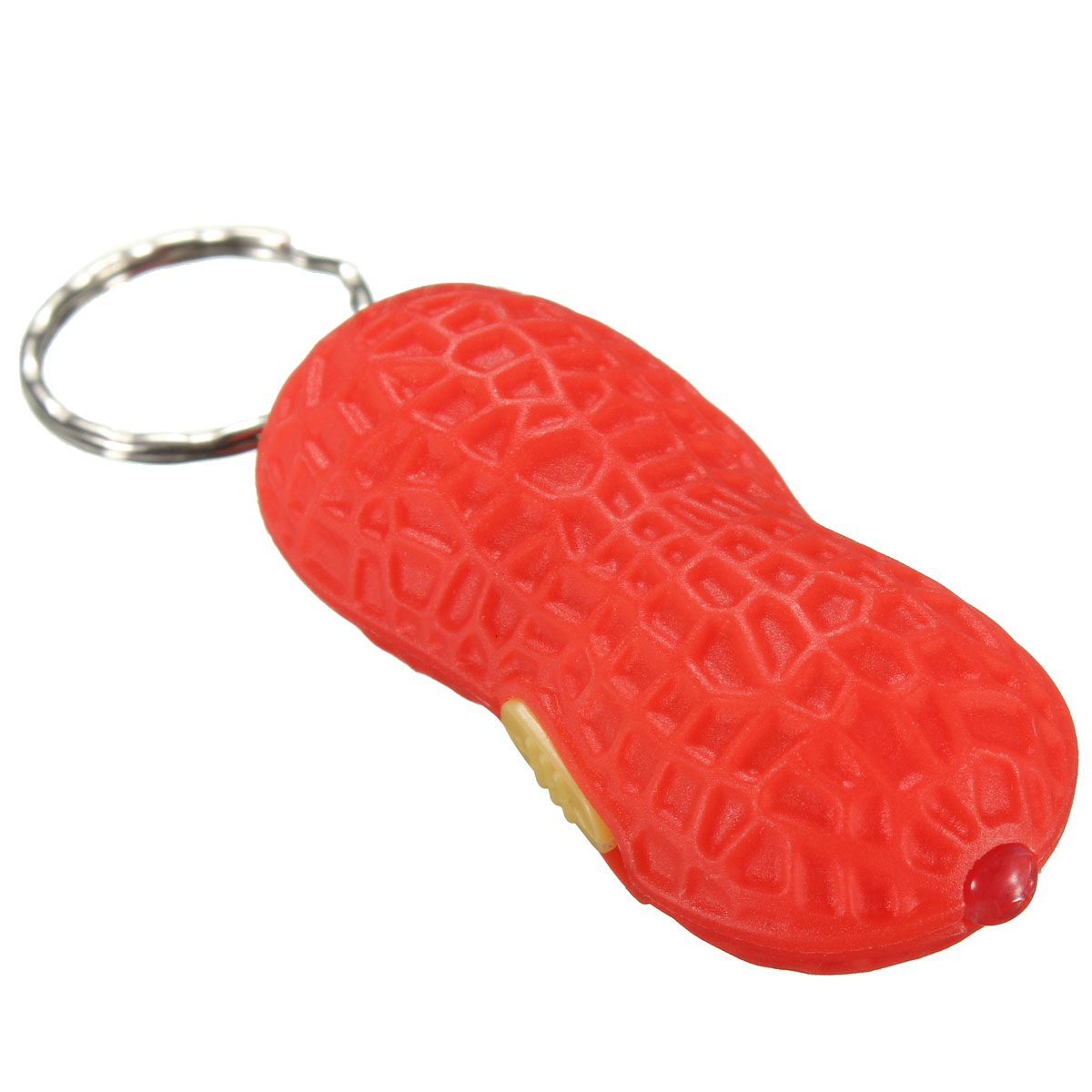 Mini Peanut Design Bright LED Light Torch Key Ring Fob Flashlight Cool