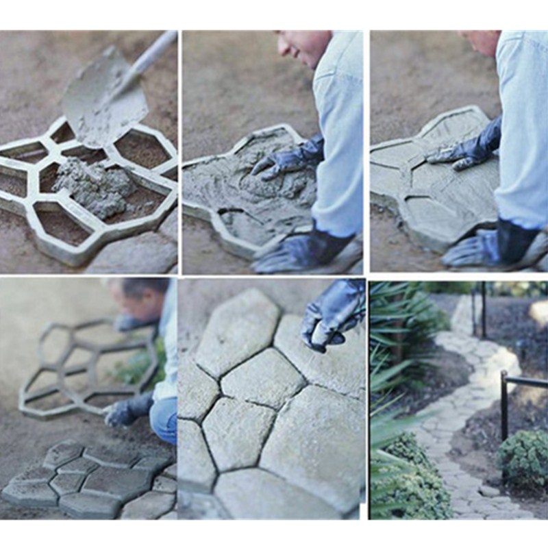 Moldes plasticos para cementacion piedra decoracion para jardin ... Concrete decoración patio