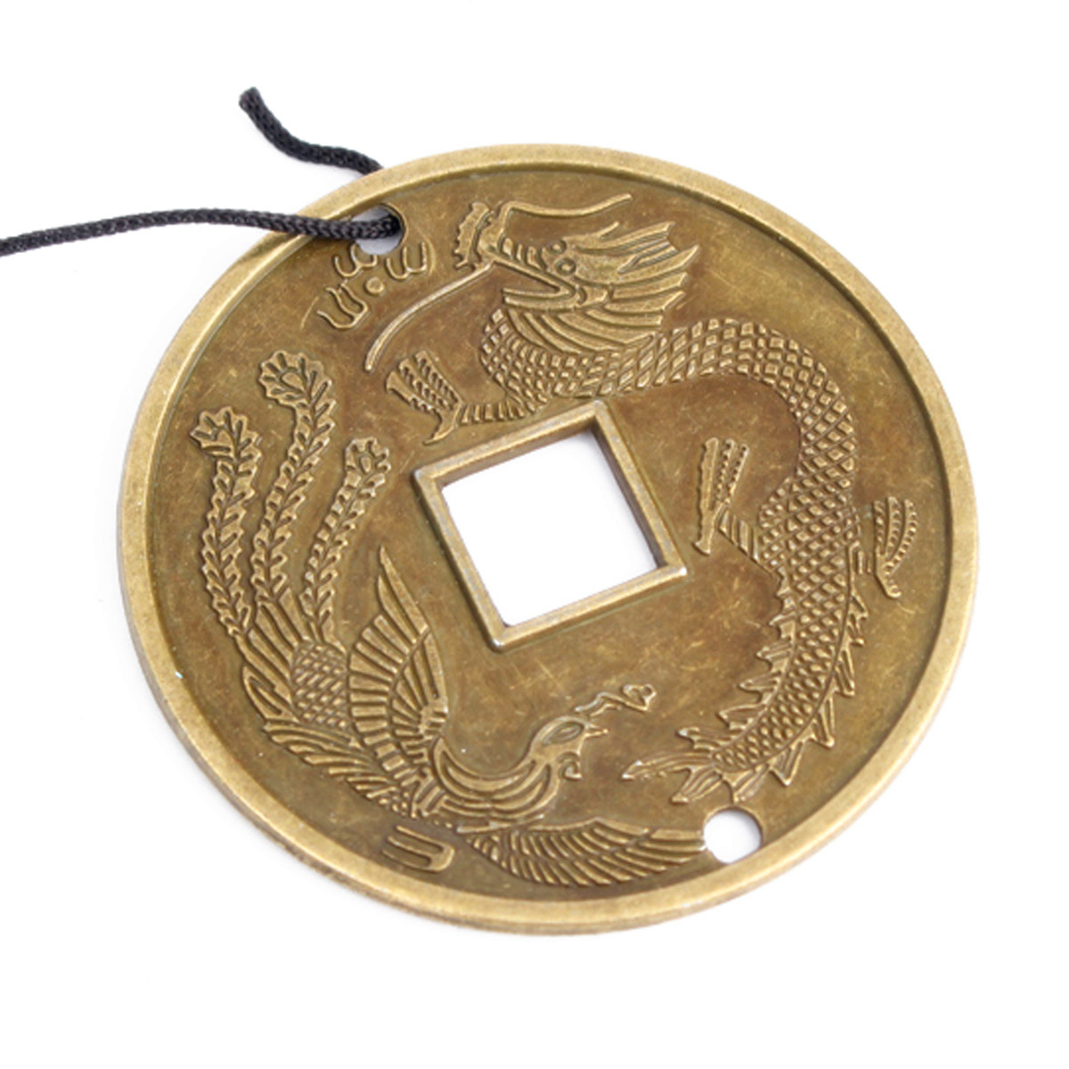Oriental Lucky Coin Metal Brass Wind Chime Fengshui Chinese Detail Image