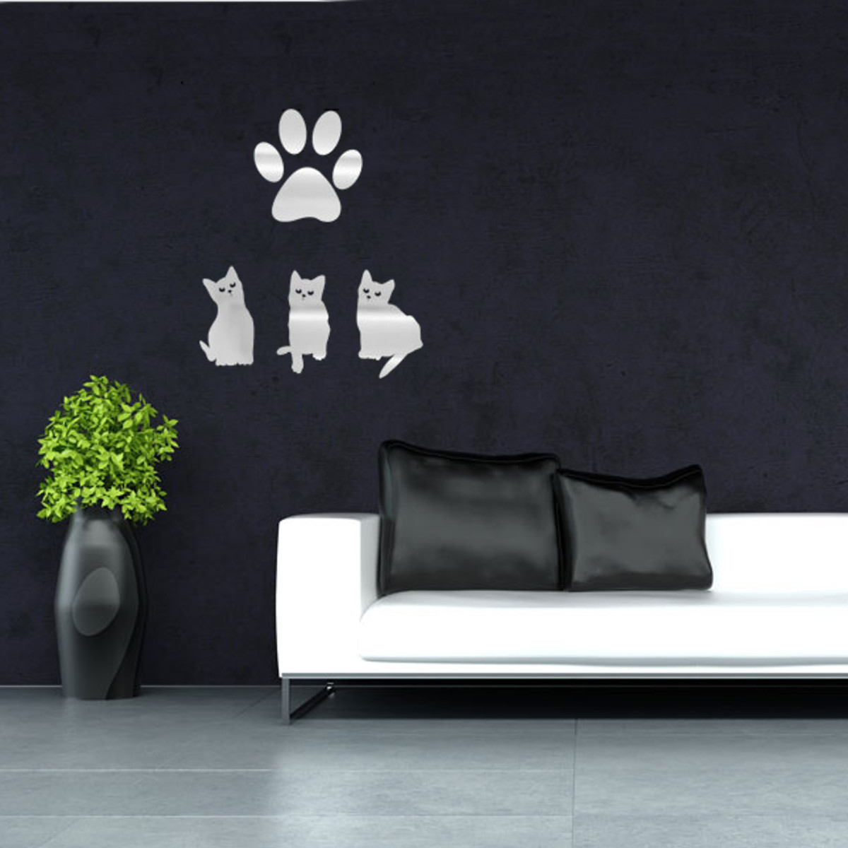 Adesivo da parete murale acrylic vinyl wall sticker moon star ...