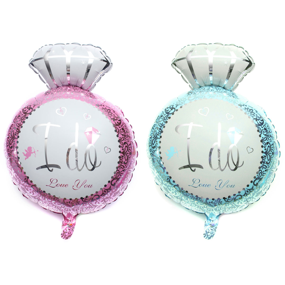pink blue propose i do ring foil balloon wedding pink blue propose i do ring foil balloon wedding