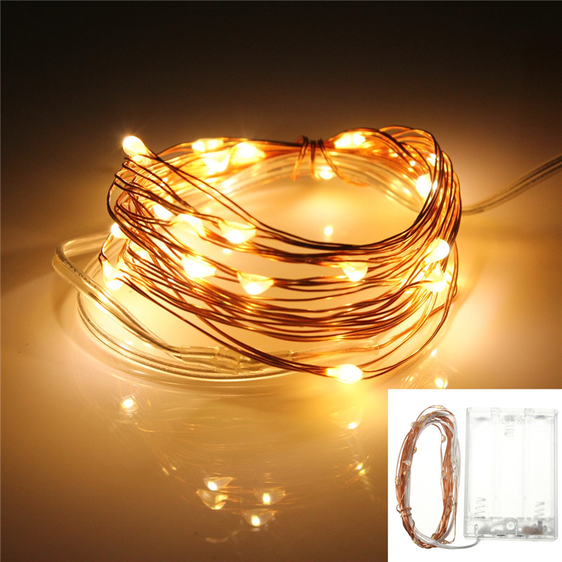 3M 10ft 30 LED String Fairy Light Battery Operated Copper Wire Xmas Lights Party eBay