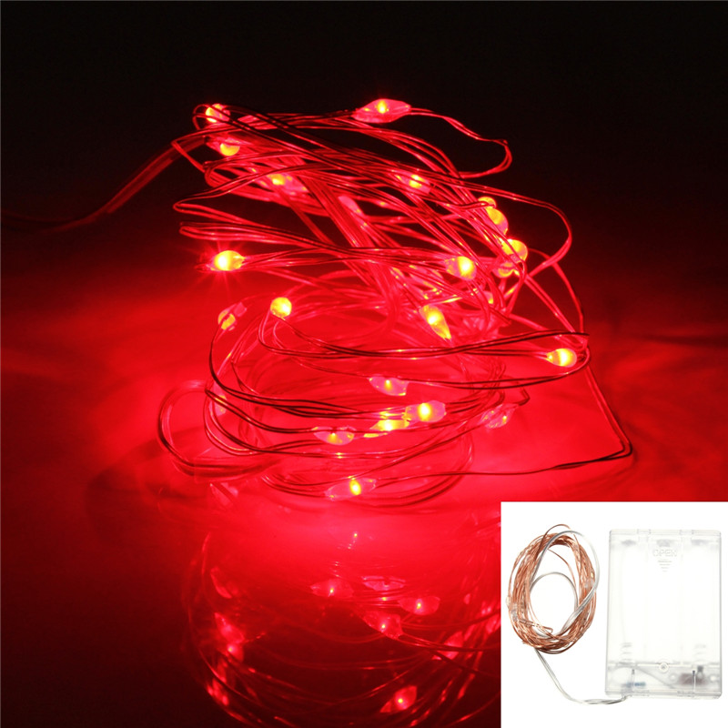 3M 10ft 30 LED String Fairy Light Battery Operated Copper Wire Xmas Lights Party eBay