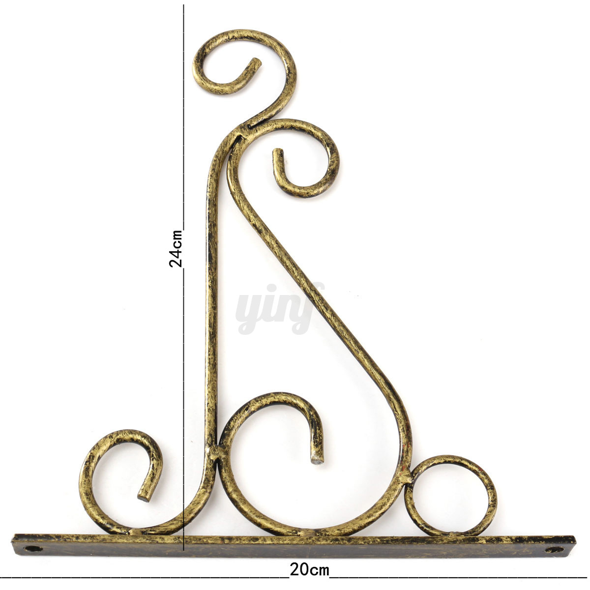 Iron Garden Wall Light Hanging Flower Plant Pot Bracket Hook Shelf Stand Holder eBay