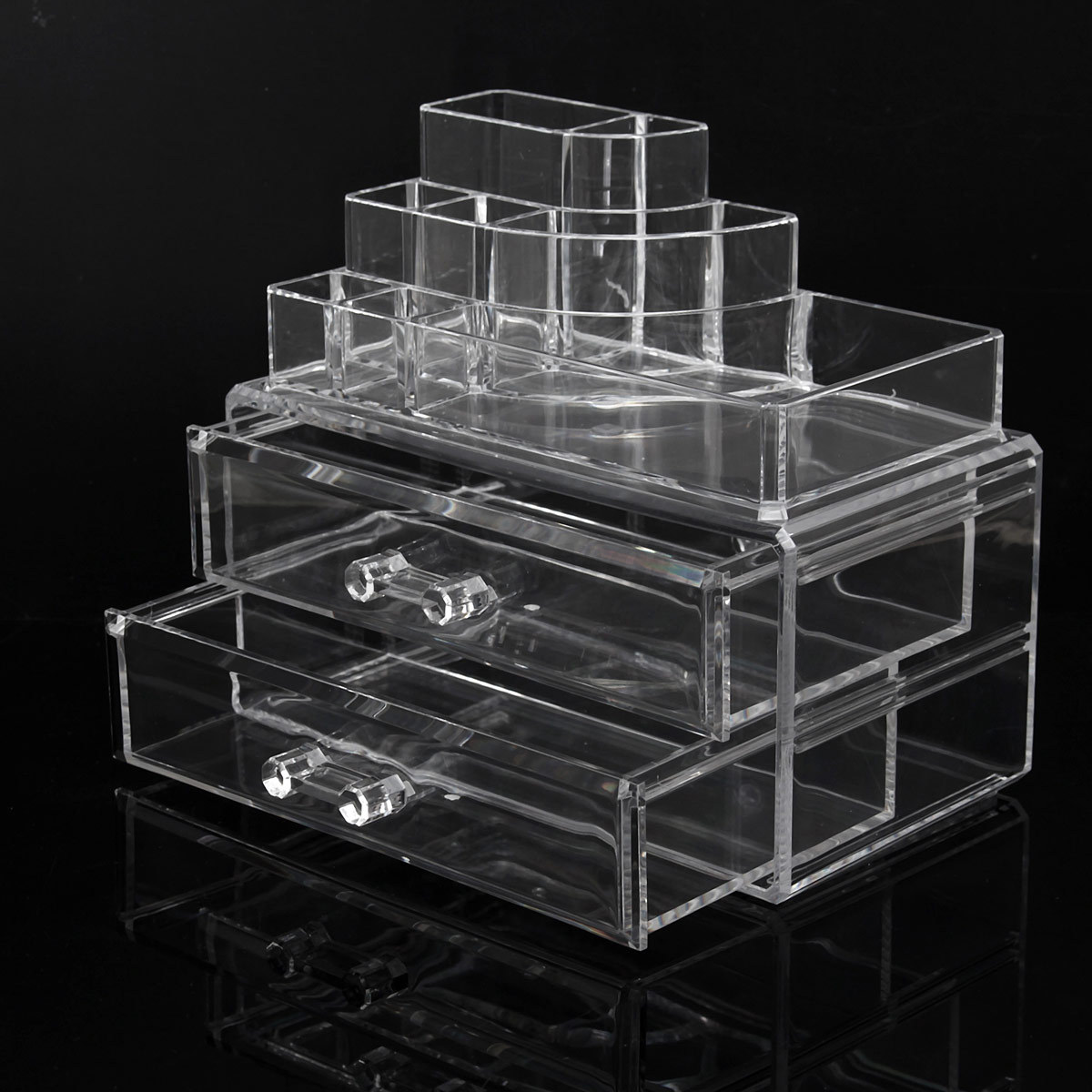 Clear Makeup Case Drawer Cosmetic Organizer Jewelry ...
