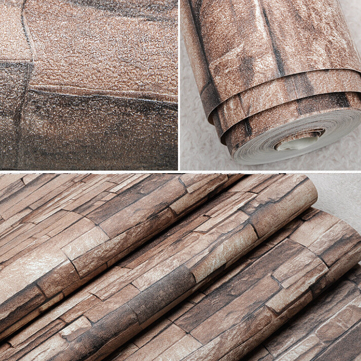 10m Roll Wood Blocks Brick Stone Vinyl Background 3d Wallpaper 10m Roll Wood Blocks Brick Stone Vinyl Background