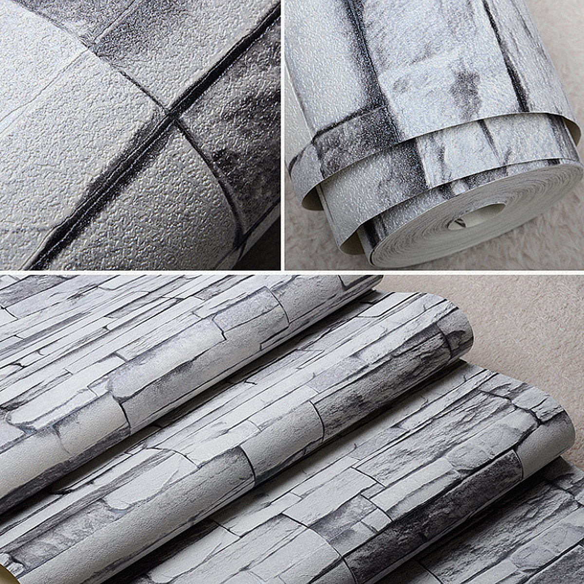 10m Roll Wood Blocks Brick Stone Vinyl Background 3d Wallpaper 10m Roll Wood Blocks Brick Stone Vinyl Background