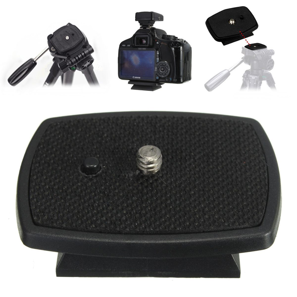 Tripod Quick Release Plate Screw Adapter Mount Head For DSLR SLR