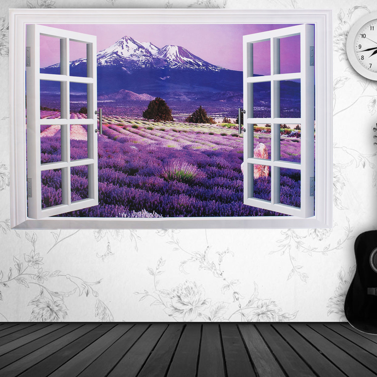 3d lavanda spiaggia vinyl carta da parati wall stickers adesivi ...