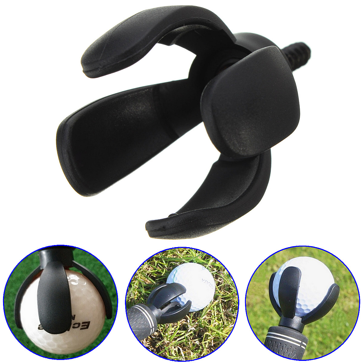 4Prong Golf Ball Pick Up Retriever Grabber Claw Sucker Tool For Putter