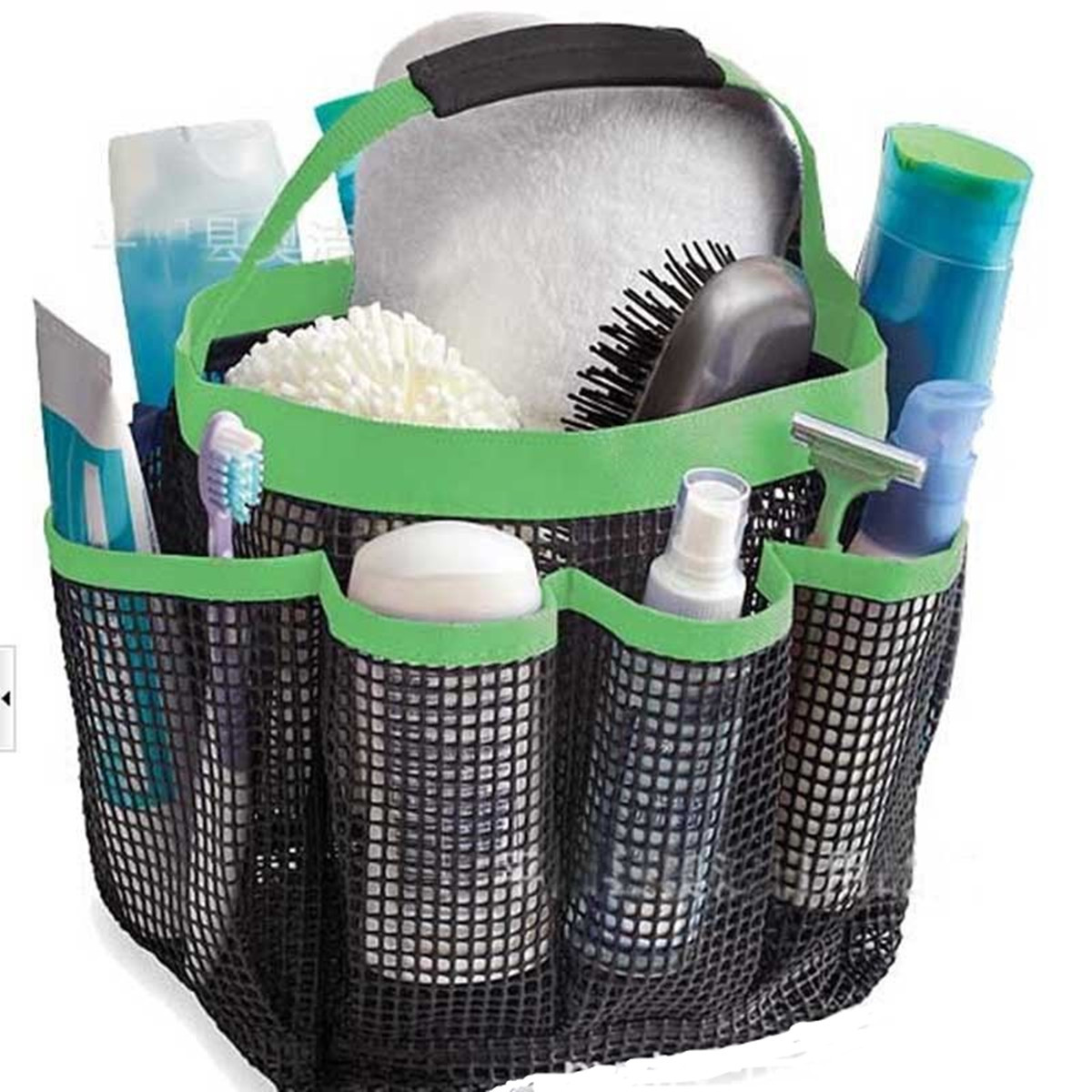 8 Pockets Shower Caddy Mesh Portable Quick Dry Travel Tote Carry 8 Pockets Shower Caddy Mesh Portable Quick Dry
