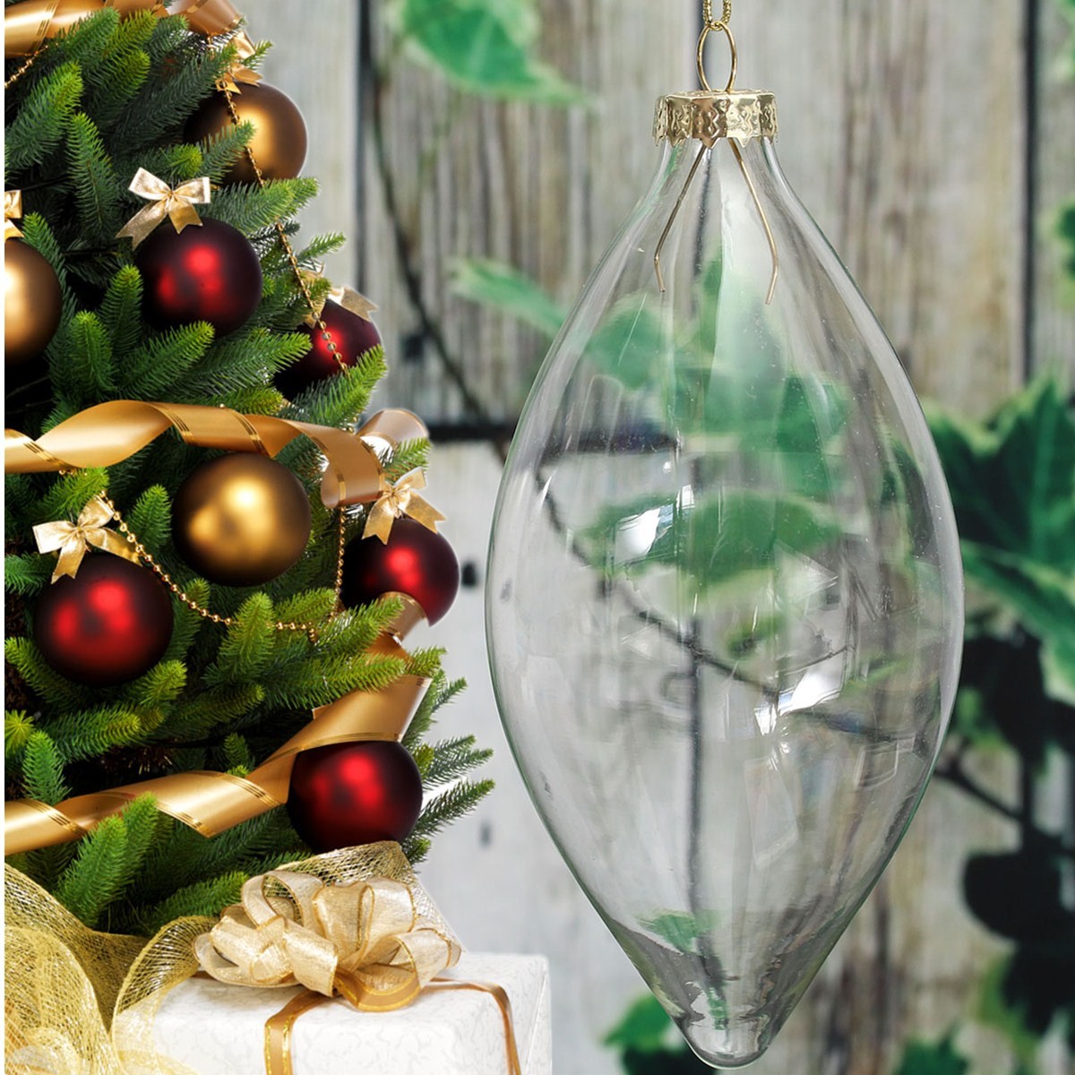 ClearGlassBallBaubleChristmasTreeGardenDecorationOrnamentDIY