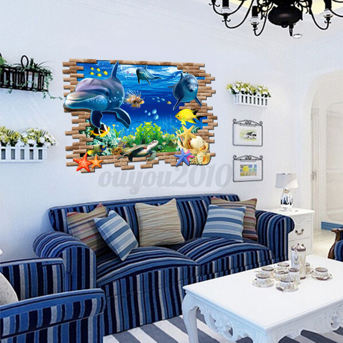 3d fenster wandtattoo sticker aufkleber stern spiegel meer decke ...
