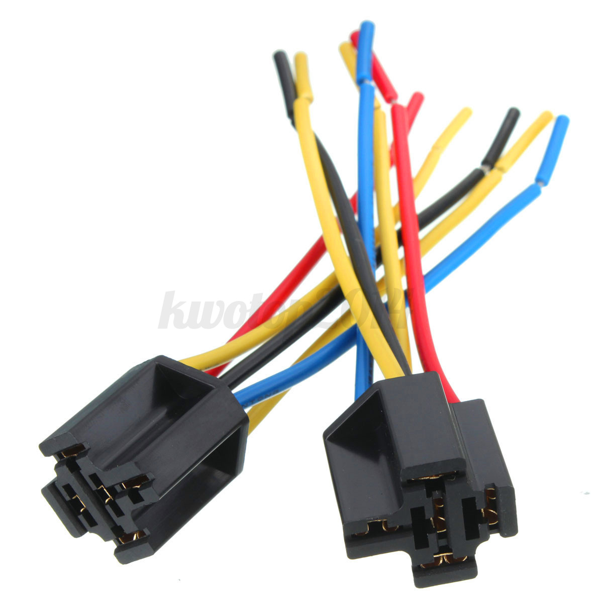 5pcs Set 5 Pin Cable Wire Relay Socket Harness Connector