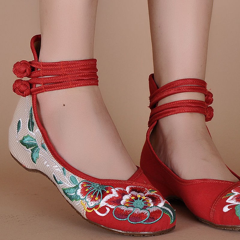 embroidered ballet pumps