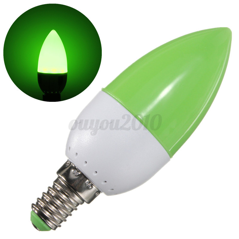 5W E14 SES LED Kronleuchter Kerze Glühbirne Lampe Rot Grün Blau Orange AC 220V