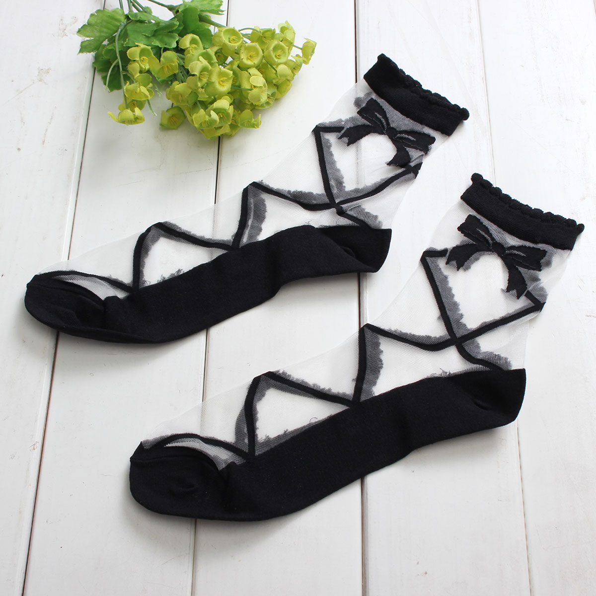 Womens Lady Silk Sheer Ultrathin Ankle Low Cut Socks Cotton Elastic