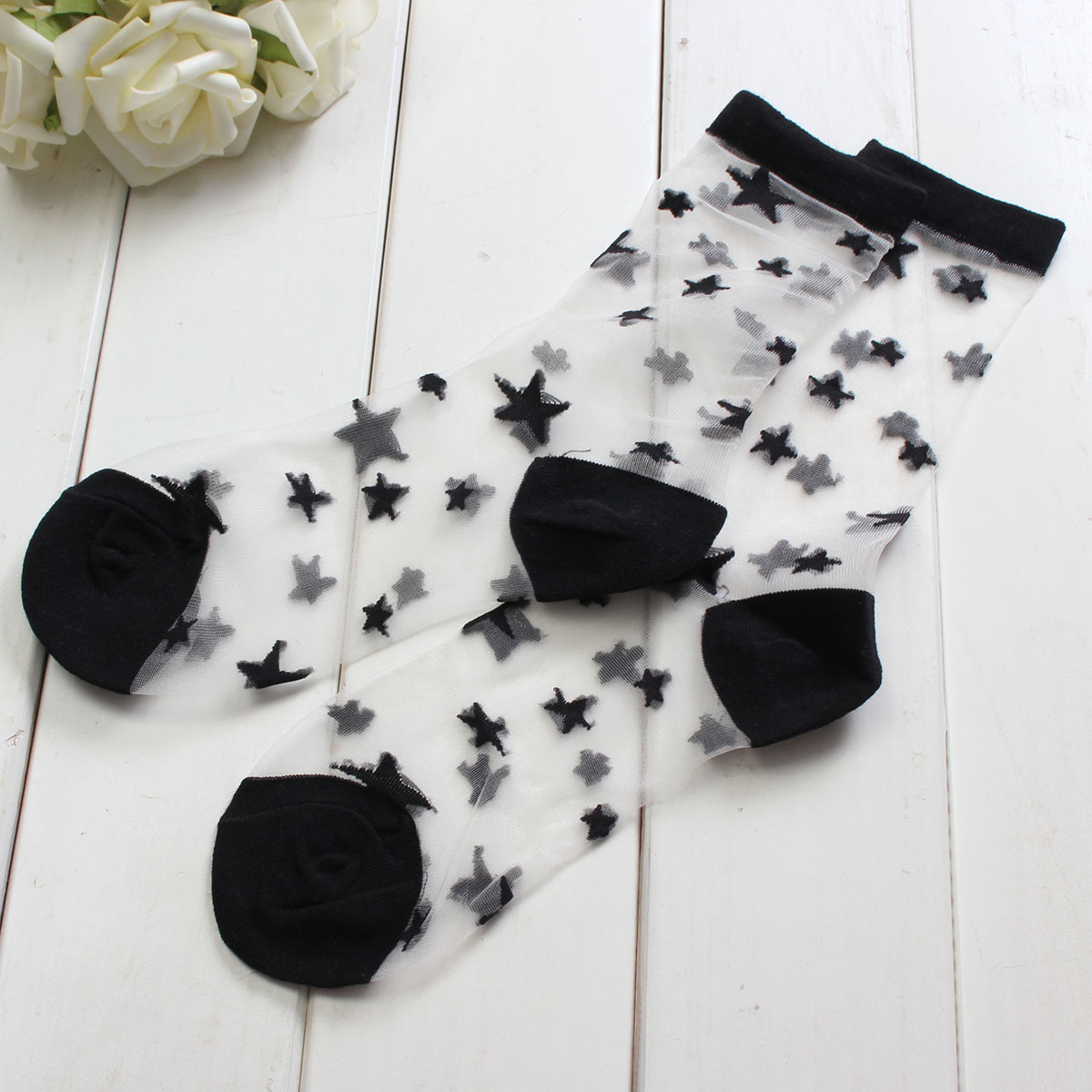 Womens Lady Silk Sheer Ultrathin Ankle Low Cut Socks Cotton Elastic