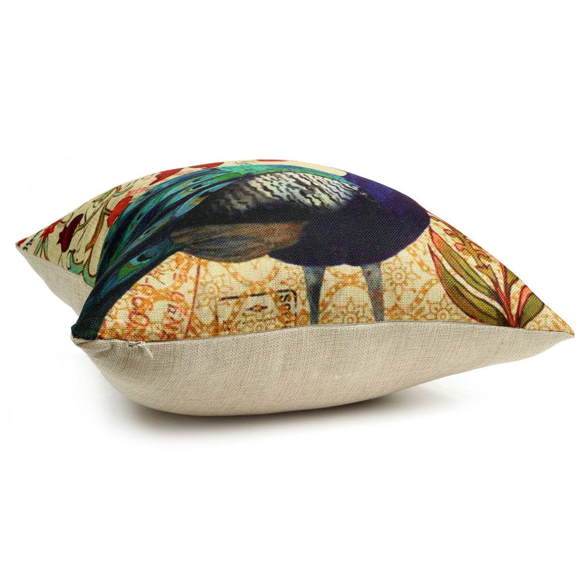 Vintage Flower Peacock Oriental Cushion Cover Decorative Sofa Throw Pillow Case eBay