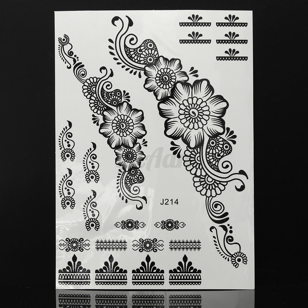waterproof removable black henna lace temporary women waterproof removable black henna lace temporary women