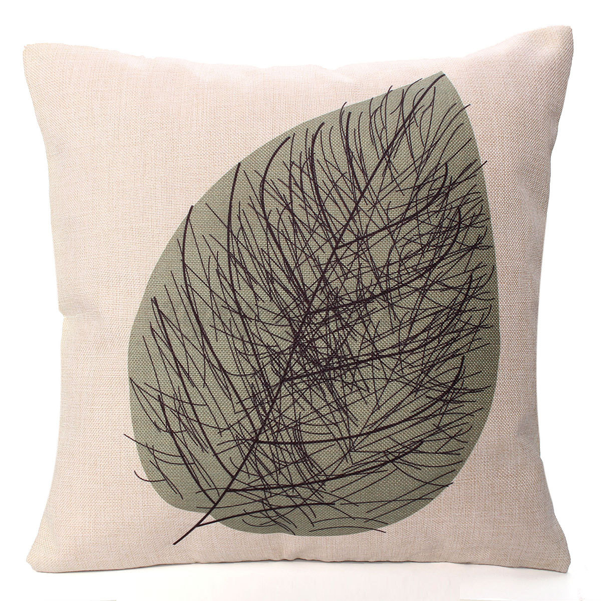Cotton Linen Leaf Throw Pillow Case Cover Bed Sofa Pack Cushion Home Decor eBay