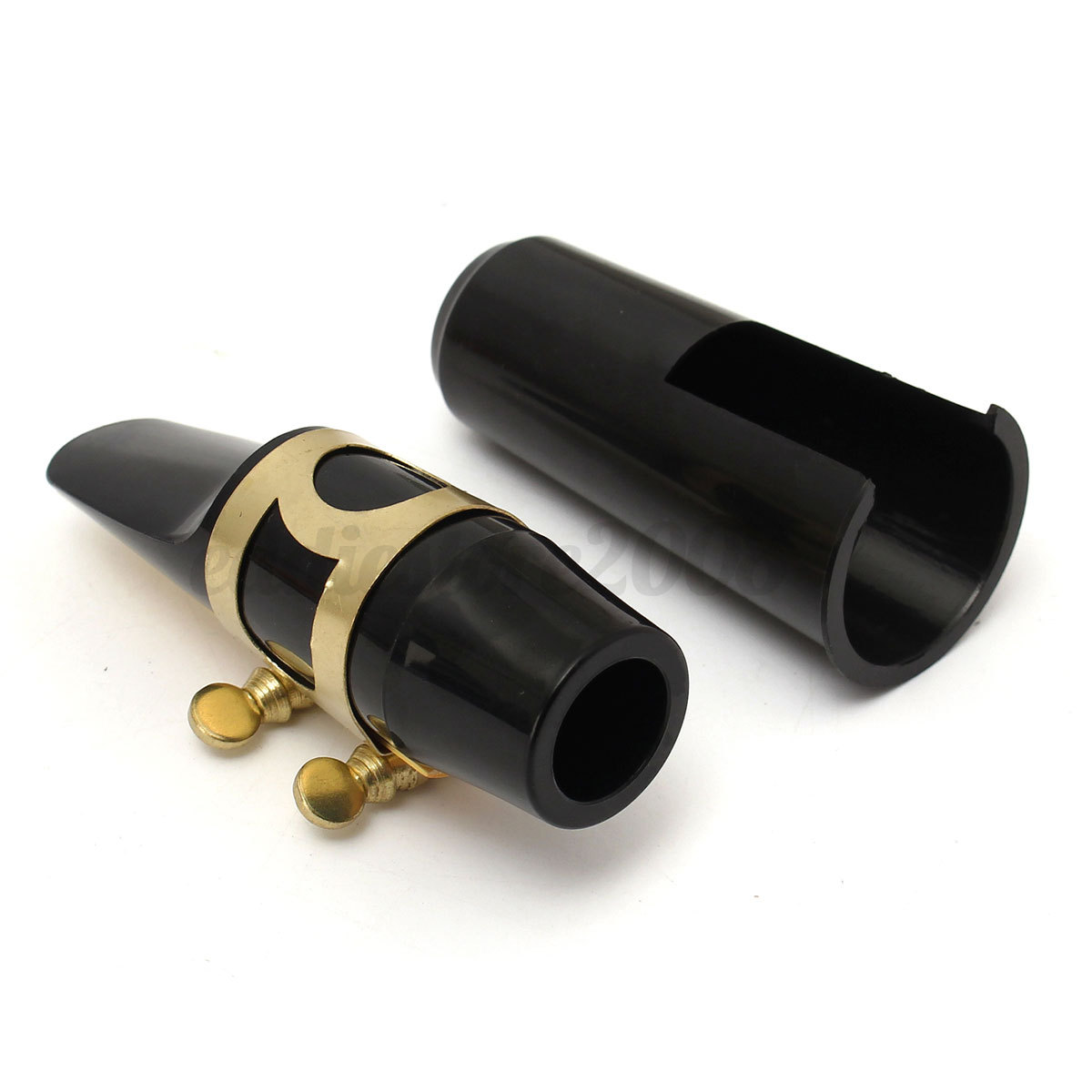 Andoer/® Boquilla de Pl/ástico para Saxof/ón Alto Sax con Tapa Buckle Reed Met/álico Boquilla Parches Pads Cojines