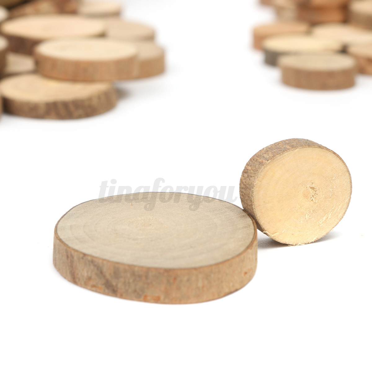 Round Wood Centerpiece : Round wood log slice natural tree bark table decor