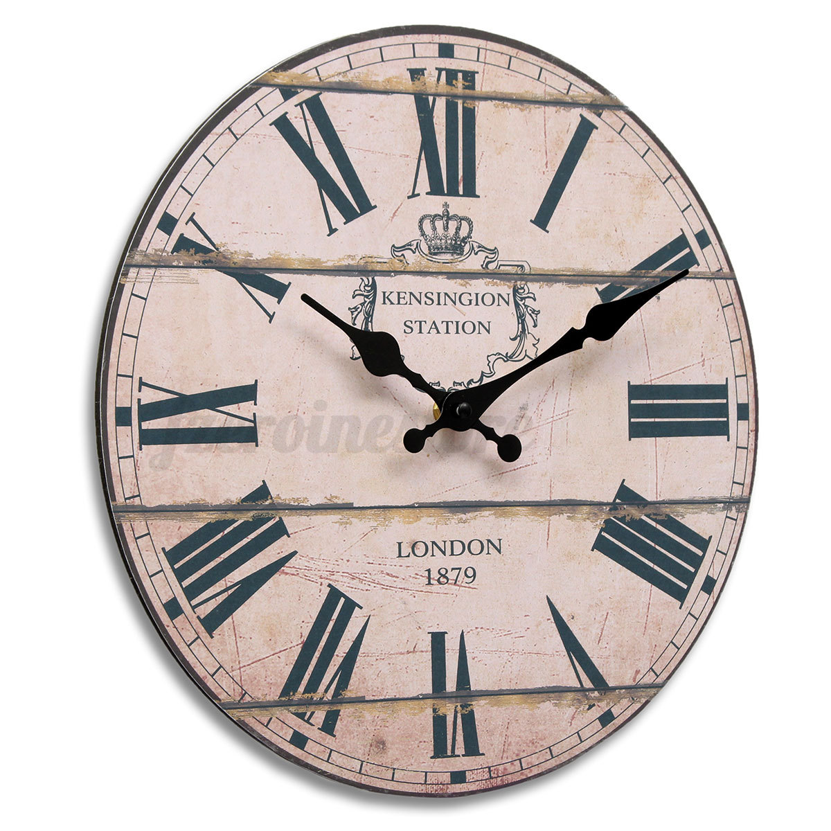 Large wood vintage wall clock shabby rural antique style for home ...