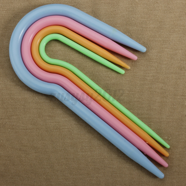 ABS Cable Knitting Crochet Locking Yarn Stitch Markers Holder Needle Clip Cra...