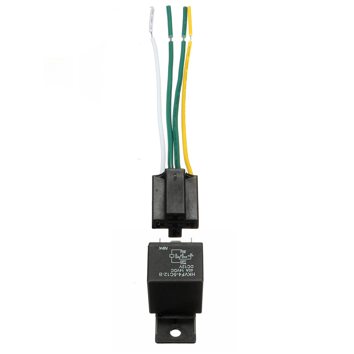 Automotive Car Power Relay 12V 12 Volt DC 40A AMP Harness ... 6 pin 12 volt wire harness 