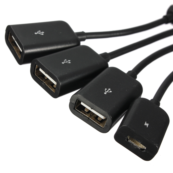 UK 5 Port Power Micro USB OTG Hub Adapter Cable for Android Tablet PC and Phone - Picture 4 of 5