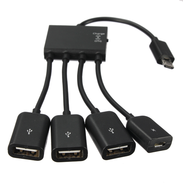 UK 5 Port Power Micro USB OTG Hub Adapter Cable for Android Tablet PC and Phone - Picture 2 of 5