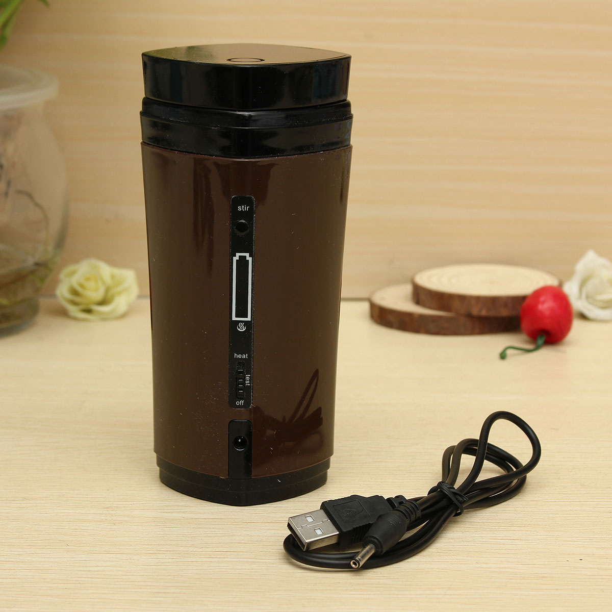 self warming coffee cup