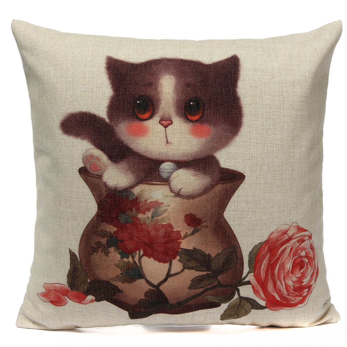 Vintage Animal Linen Cotton Cushion Cover Throw Pillow Case Home Sofa Car Decor eBay
