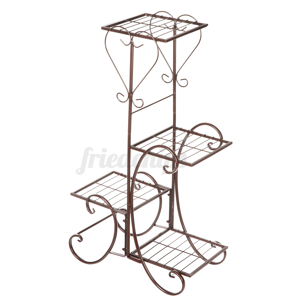 4 Tier Metal Plant Stand Garden Decor Planter Holder Flower Pot Shelf Rack Decor