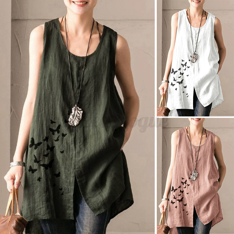 ZANZEA Women Summer Basic Shirt Floral Top Blouse Round Neck Floral Print Plus