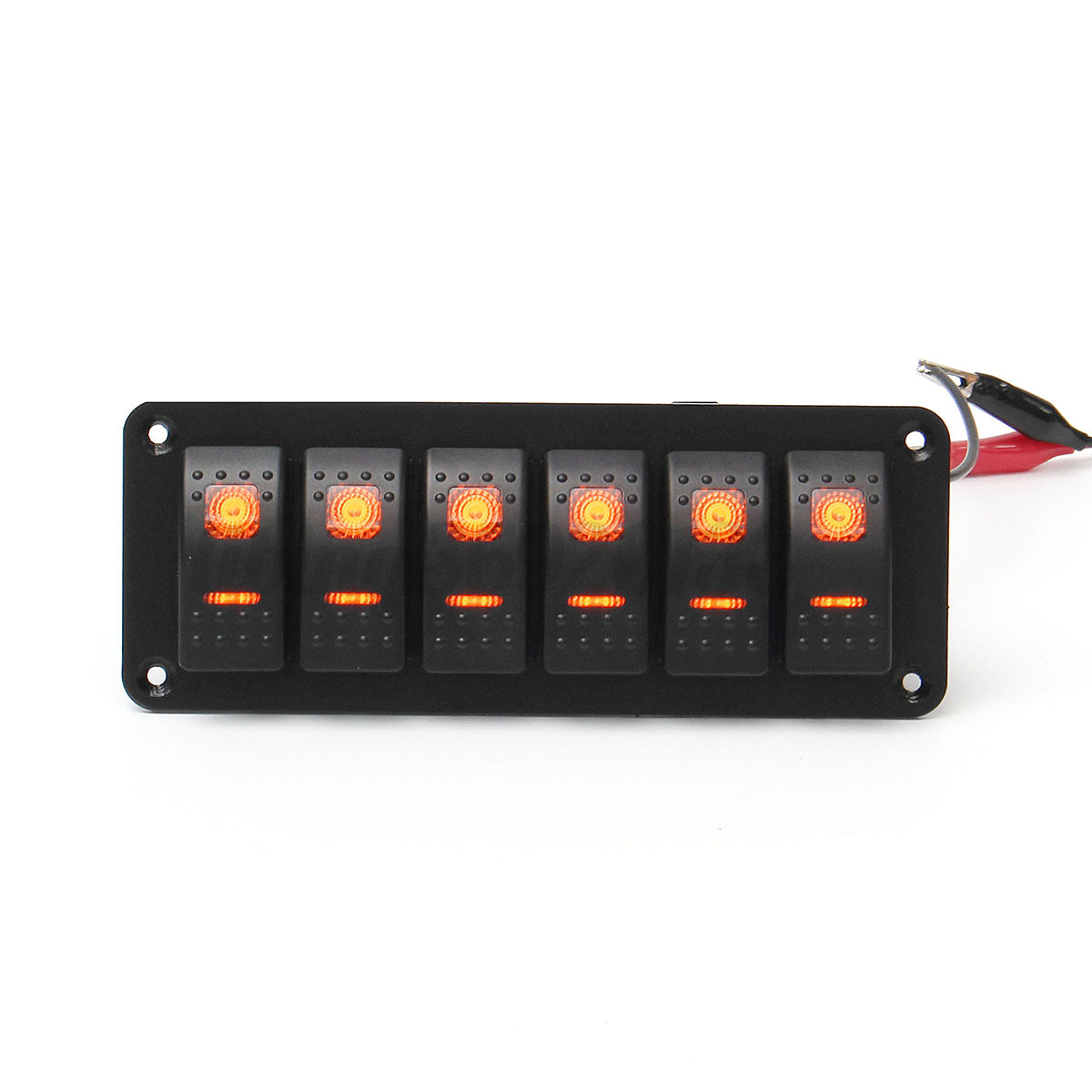 12V 24V 6 Fach Wippschalter Panel Schalttafel Schalterpaneel für Marine Boot